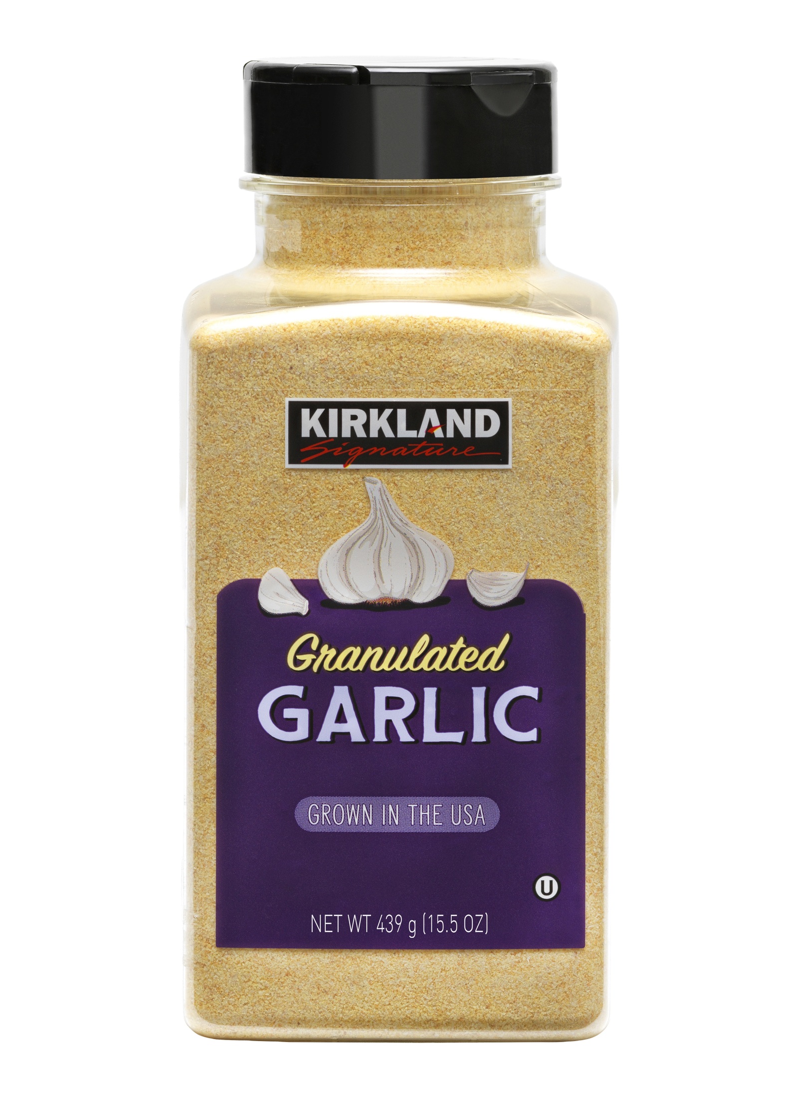 Kirkland Signature granulated garlic front product photography