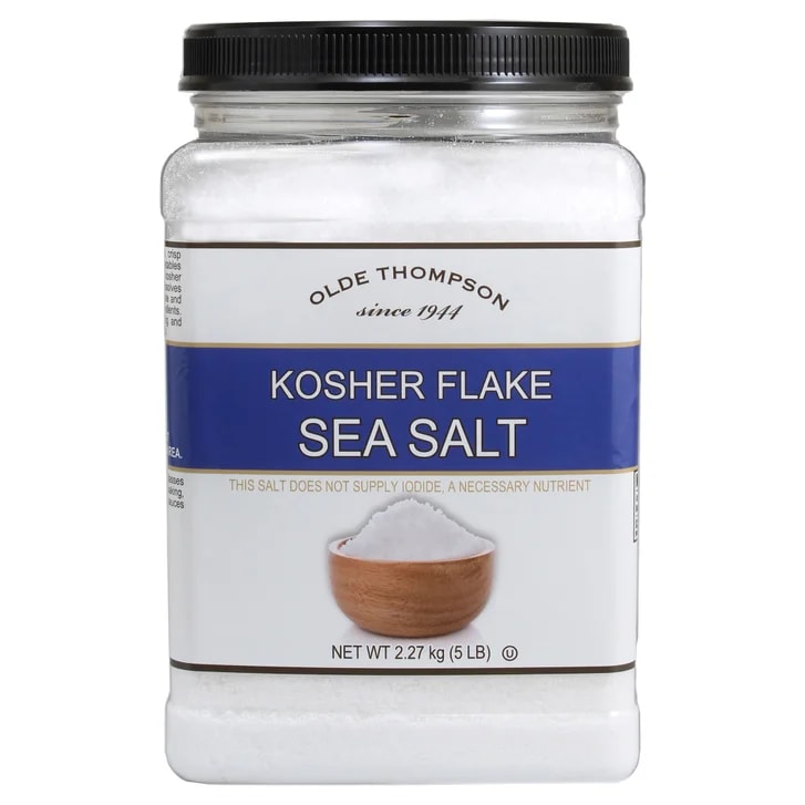 Olde Thompson kosher flake sea salt product photography
